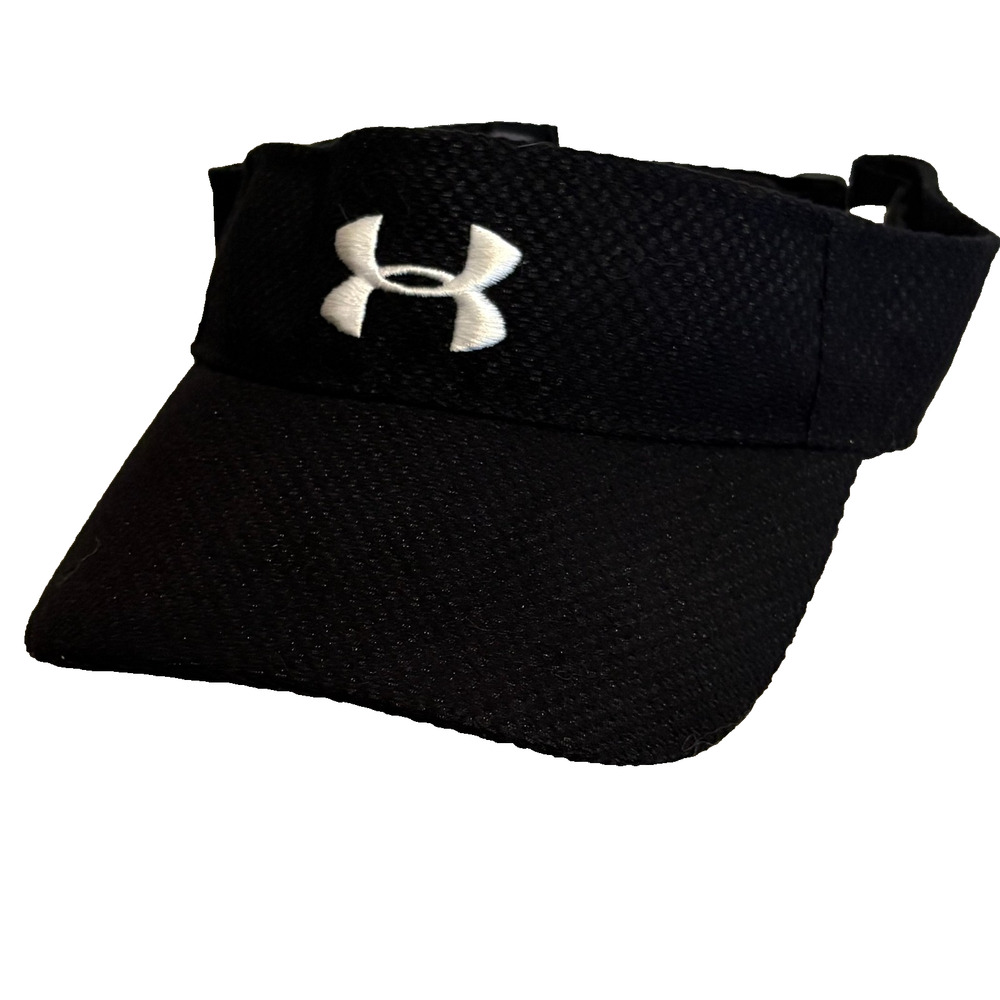 Under Armour Men’s Black HeatGear Performance Golf Visor Strapback OSFA